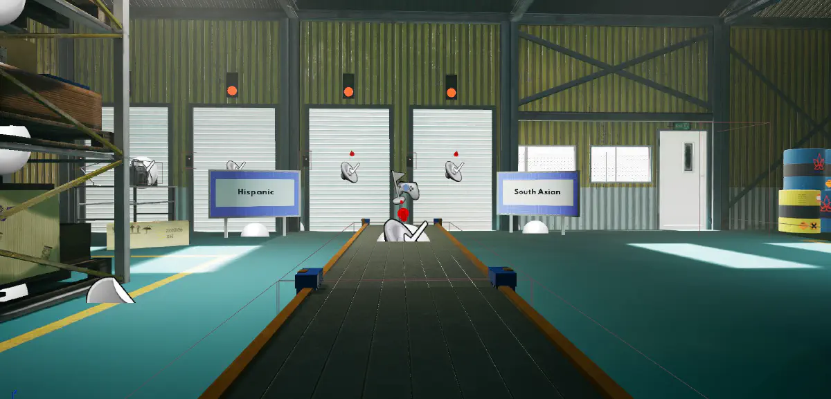 A screenshot from the VR experience